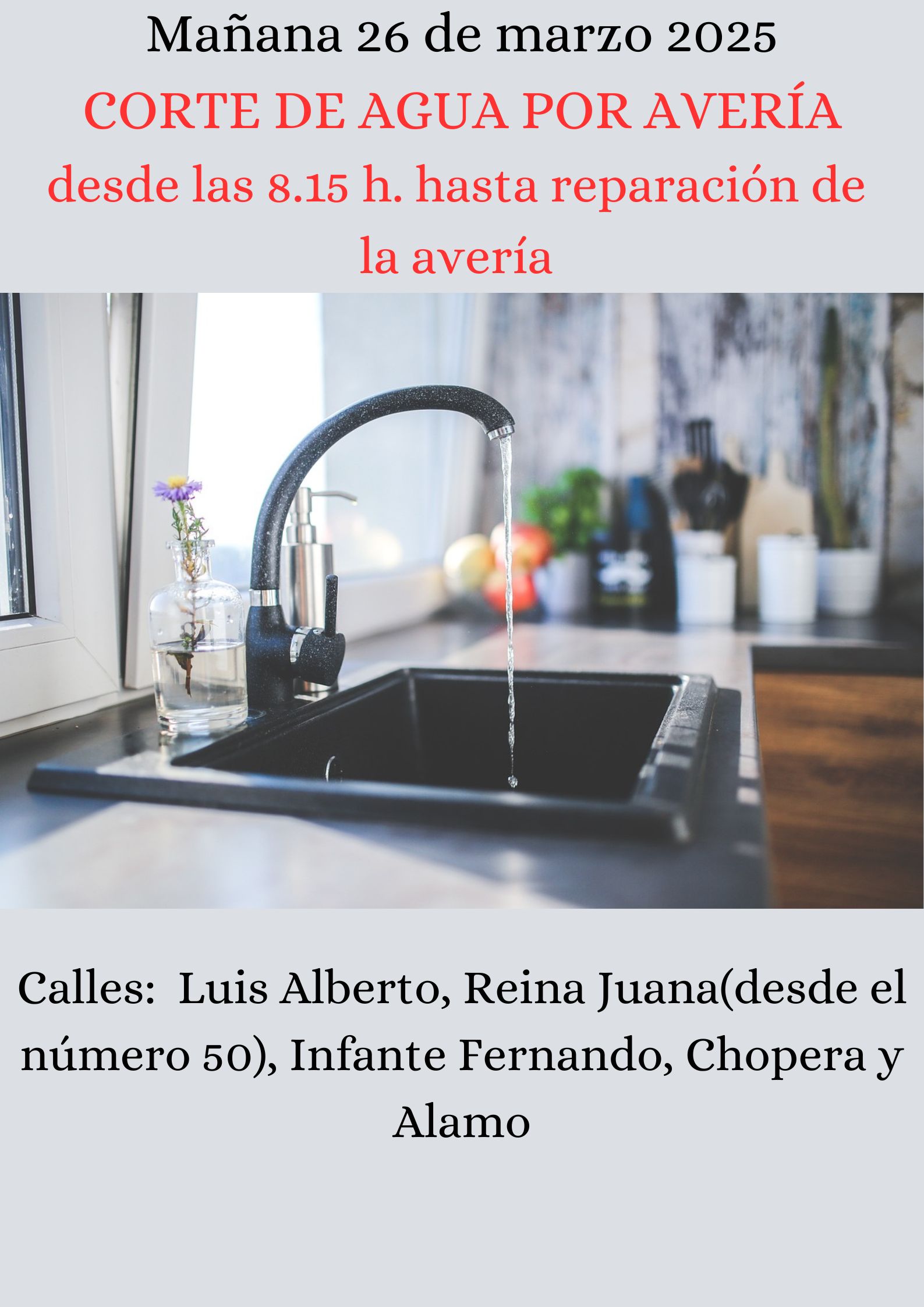 Corte de agua